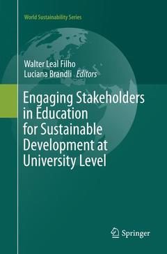 Couverture de l’ouvrage Engaging Stakeholders in Education for Sustainable Development at University Level