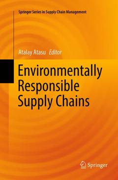 Couverture de l’ouvrage Environmentally Responsible Supply Chains