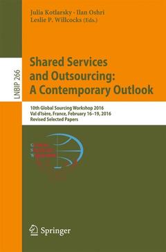 Couverture de l’ouvrage Shared Services and Outsourcing: A Contemporary Outlook