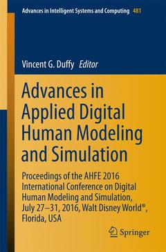 Couverture de l’ouvrage Advances in Applied Digital Human Modeling and Simulation