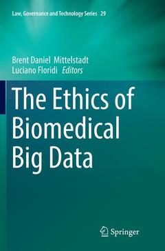 Couverture de l’ouvrage The Ethics of Biomedical Big Data