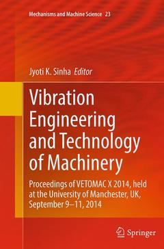 Couverture de l’ouvrage Vibration Engineering and Technology of Machinery