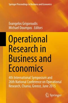 Couverture de l’ouvrage Operational Research in Business and Economics