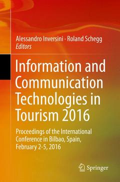 Couverture de l’ouvrage Information and Communication Technologies in Tourism 2016