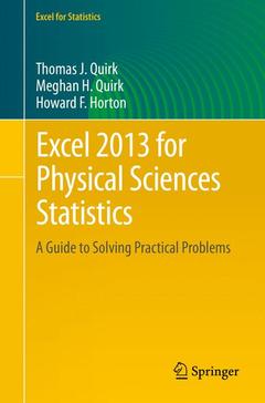 Couverture de l’ouvrage Excel 2013 for Physical Sciences Statistics
