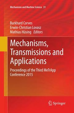 Couverture de l’ouvrage Mechanisms, Transmissions and Applications