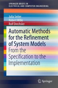 Couverture de l’ouvrage Automatic Methods for the Refinement of System Models