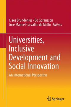 Couverture de l’ouvrage Universities, Inclusive Development and Social Innovation