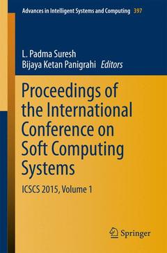 Couverture de l’ouvrage Proceedings of the International Conference on Soft Computing Systems