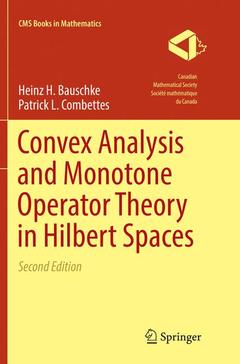 Couverture de l’ouvrage Convex Analysis and Monotone Operator Theory in Hilbert Spaces