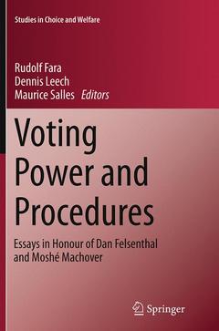Couverture de l’ouvrage Voting Power and Procedures