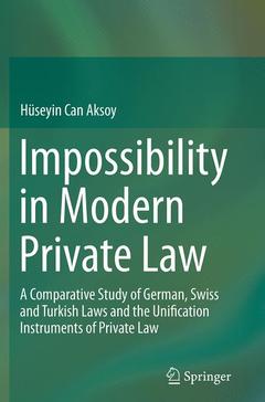 Couverture de l’ouvrage Impossibility in Modern Private Law