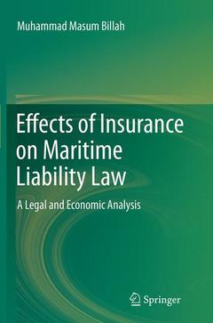 Cover of the book Effects of Insurance on Maritime Liability Law