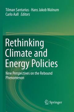 Couverture de l’ouvrage Rethinking Climate and Energy Policies