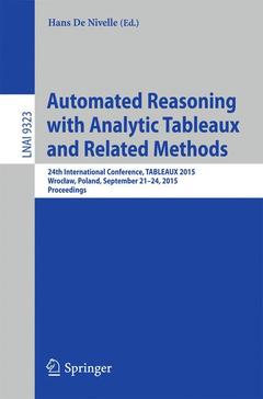 Cover of the book Automated Reasoning with Analytic Tableaux and Related Methods