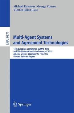 Couverture de l’ouvrage Multi-Agent Systems and Agreement Technologies