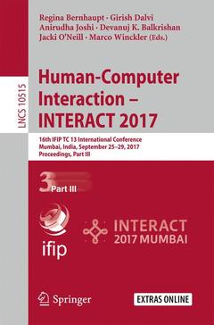 Cover of the book Human-Computer Interaction - INTERACT 2017