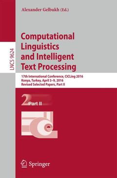 Cover of the book Computational Linguistics and Intelligent Text Processing