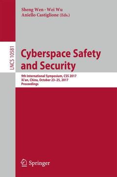 Couverture de l’ouvrage Cyberspace Safety and Security