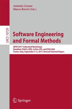 Couverture de l’ouvrage Software Engineering and Formal Methods
