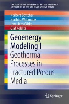 Couverture de l’ouvrage Geoenergy Modeling I