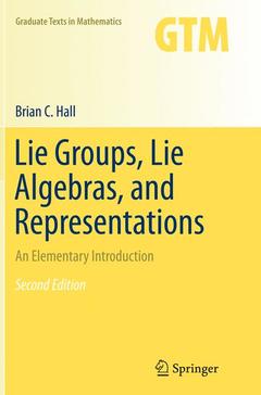 Couverture de l’ouvrage Lie Groups, Lie Algebras, and Representations