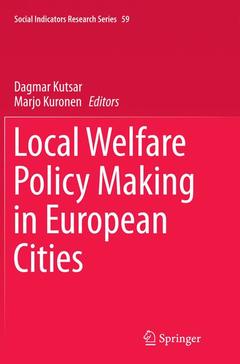 Couverture de l’ouvrage Local Welfare Policy Making in European Cities