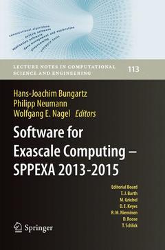 Couverture de l’ouvrage Software for Exascale Computing - SPPEXA 2013-2015