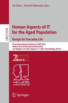 Couverture de l’ouvrage Human Aspects of IT for the Aged Population. Design for Everyday Life