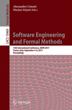 Couverture de l’ouvrage Software Engineering and Formal Methods