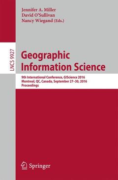 Couverture de l’ouvrage Geographic Information Science