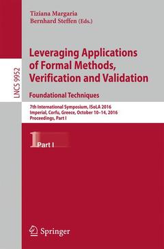 Couverture de l’ouvrage Leveraging Applications of Formal Methods, Verification and Validation: Foundational Techniques