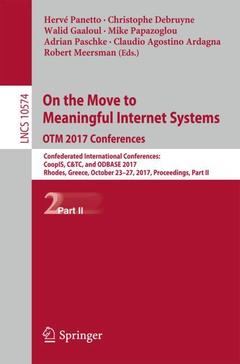 Couverture de l’ouvrage On the Move to Meaningful Internet Systems. OTM 2017 Conferences