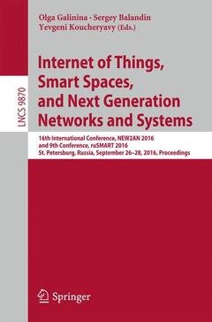 Cover of the book Internet of Things, Smart Spaces, and Next Generation Networks and Systems