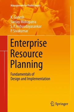 Couverture de l’ouvrage Enterprise Resource Planning