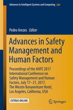 Couverture de l’ouvrage Advances in Safety Management and Human Factors
