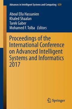Couverture de l’ouvrage Proceedings of the International Conference on Advanced Intelligent Systems and Informatics 2017