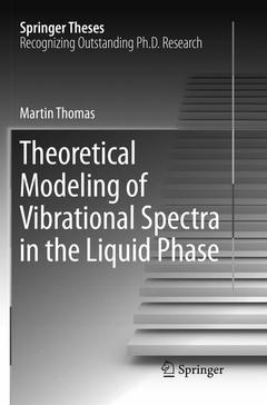 Couverture de l’ouvrage Theoretical Modeling of Vibrational Spectra in the Liquid Phase