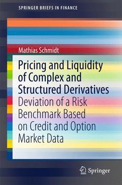 Cover of the book Pricing and Liquidity of Complex and Structured Derivatives