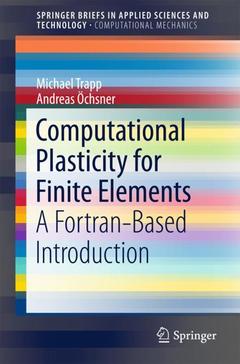 Couverture de l’ouvrage Computational Plasticity for Finite Elements