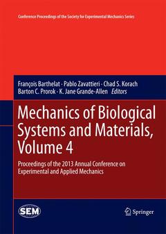 Couverture de l’ouvrage Mechanics of Biological Systems and Materials, Volume 4