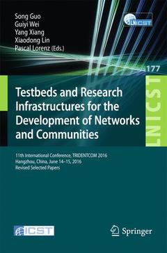 Cover of the book Testbeds and Research Infrastructures for the Development of Networks and Communities