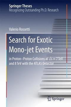 Couverture de l’ouvrage Search for Exotic Mono-jet Events