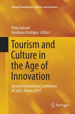 Couverture de l’ouvrage Tourism and Culture in the Age of Innovation