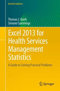 Couverture de l’ouvrage Excel 2013 for Health Services Management Statistics