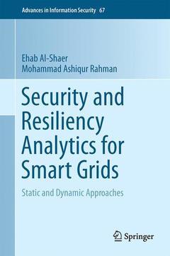 Couverture de l’ouvrage Security and Resiliency Analytics for Smart Grids