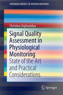 Couverture de l’ouvrage Signal Quality Assessment in Physiological Monitoring