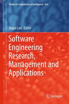Couverture de l’ouvrage Software Engineering Research, Management and Applications
