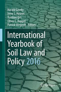 Couverture de l’ouvrage International Yearbook of Soil Law and Policy 2016