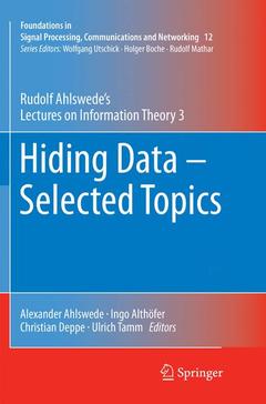 Couverture de l’ouvrage Hiding Data - Selected Topics